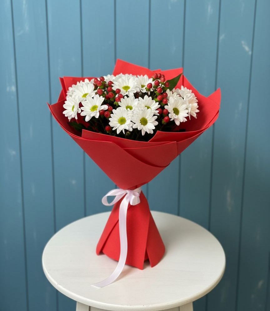 Букет цветов из: Хризантемы в Средней Елюзани