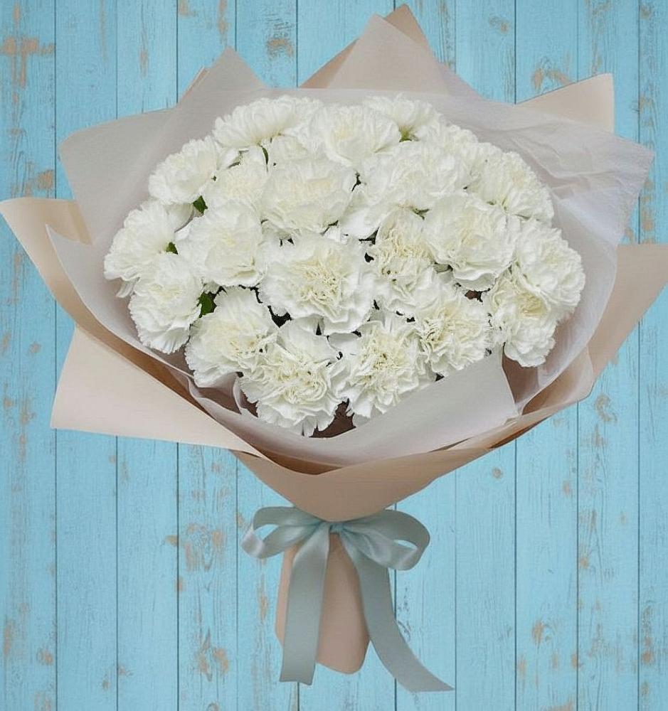 Букет цветов из: Гвоздики в Средней Елюзани