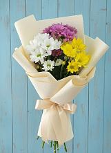 Букет цветов из:  Хризантемы #REPLACE_PRED# Средней Елюзани