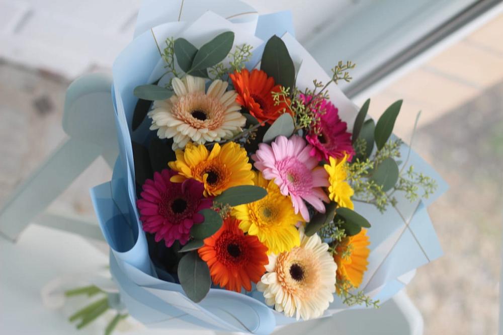 Букет цветов из: Герберы в Средней Елюзани