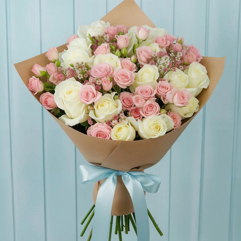 Букет цветов из: Розы в Средней Елюзани