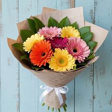 Букет цветов из:  Герберы #REPLACE_PRED# Средней Елюзани