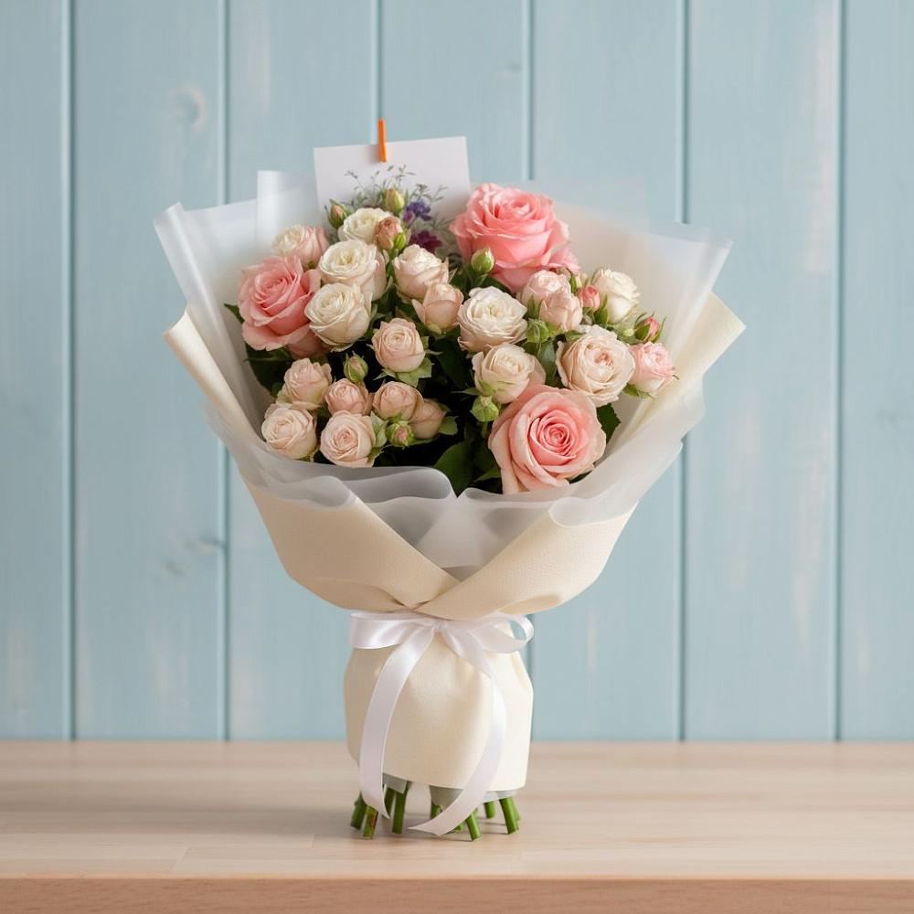 Букет цветов из: Розы в Средней Елюзани