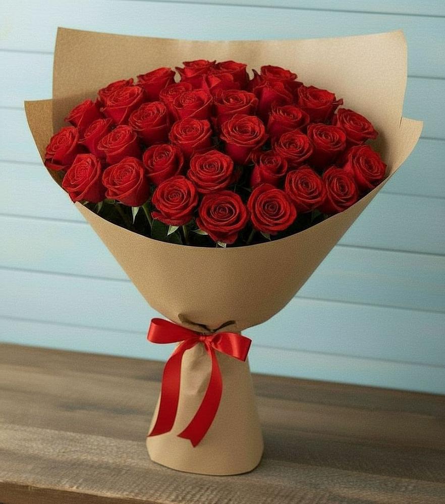 Букет Красные розы Милано в Средней Елюзани
