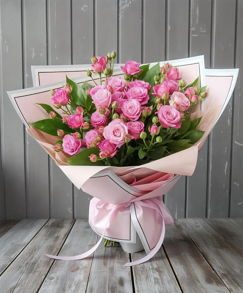 Букет Розовый кустик в Средней Елюзани