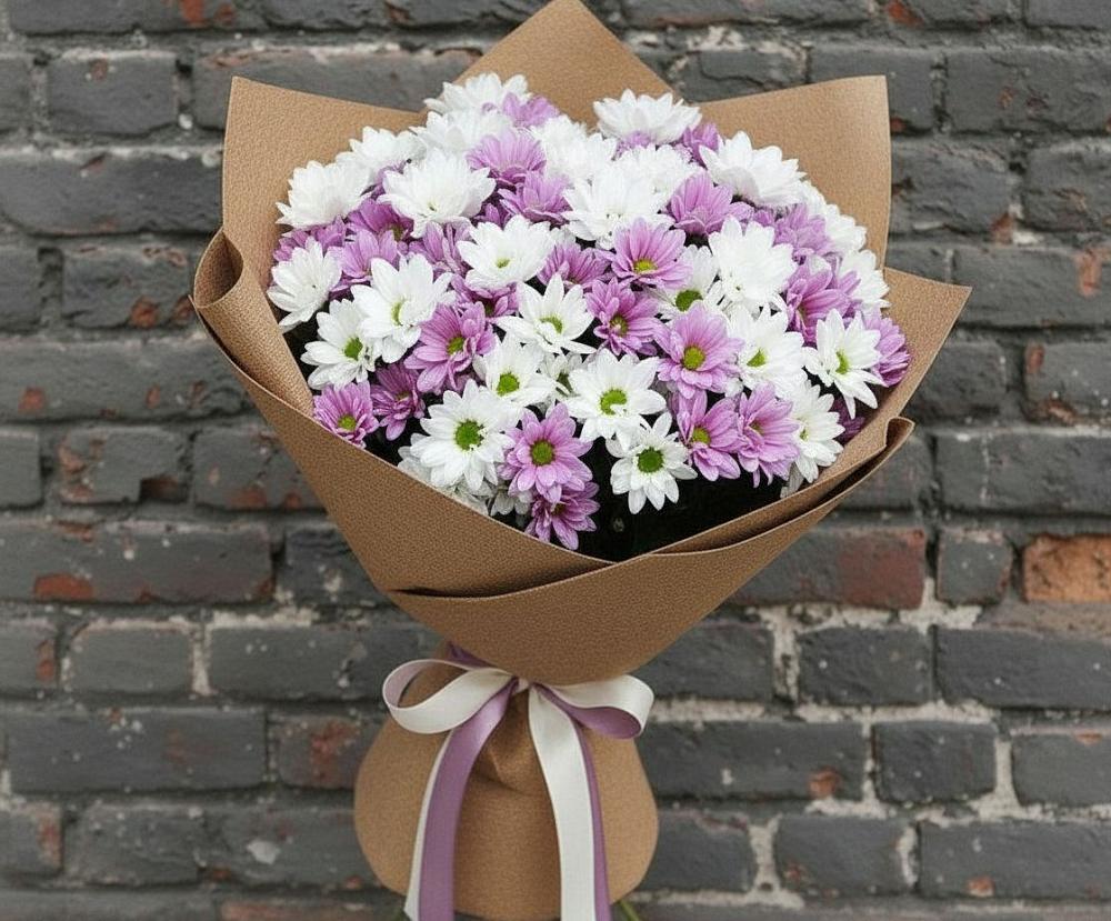 Букет цветов из: Хризантемы в Средней Елюзани