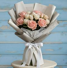 Букет цветов из:  Розы #REPLACE_PRED# Средней Елюзани