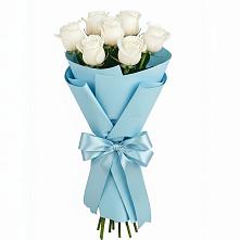 Букет 7 белых роз Проуд #REPLACE_PRED# Средней Елюзани