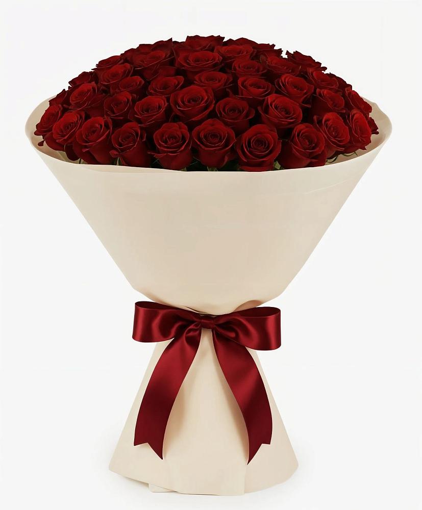 Букет 101 Бордовая роза Блэк Бакарра в Средней Елюзани