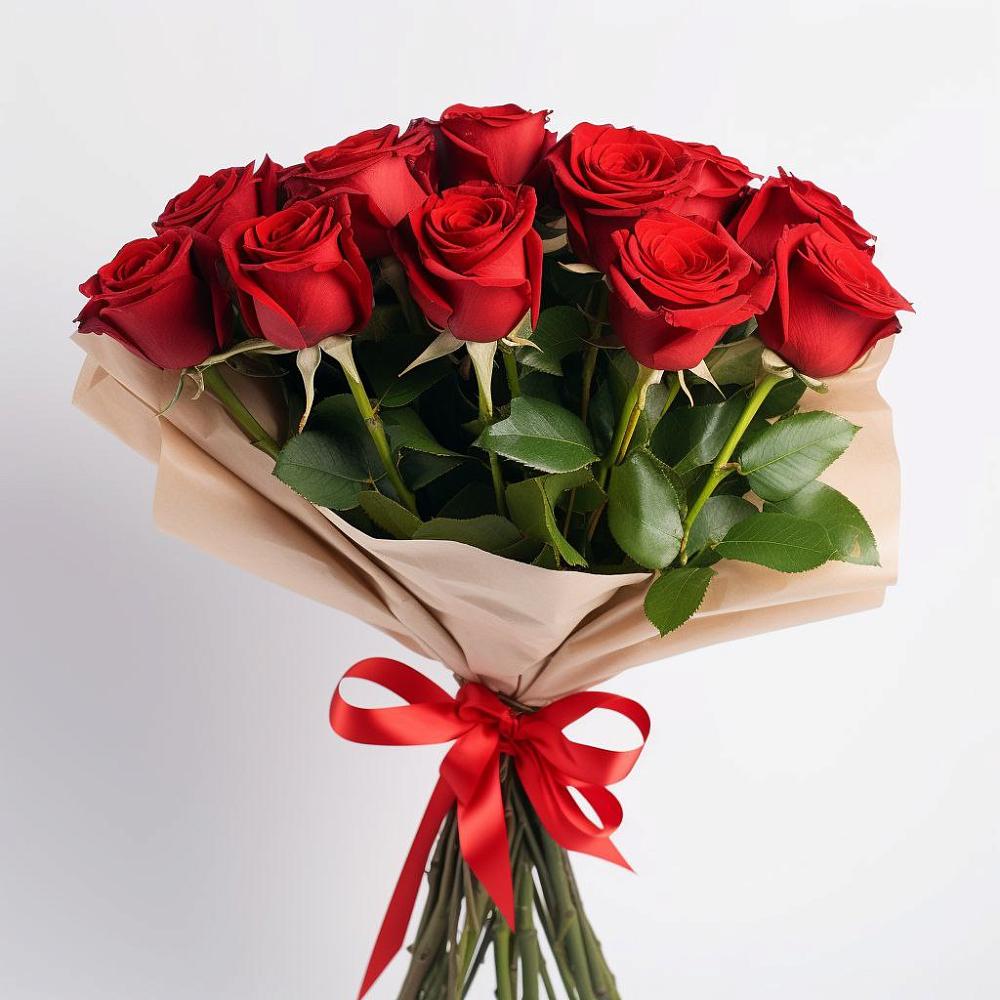 Букет 11 Красных роз Эдлесс Лав в Средней Елюзани